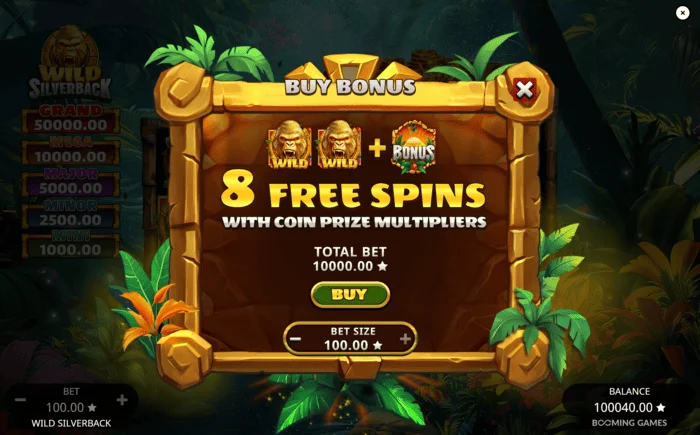 Wild Silverback - Free Spins -ilmaiskierrosten käynnistys