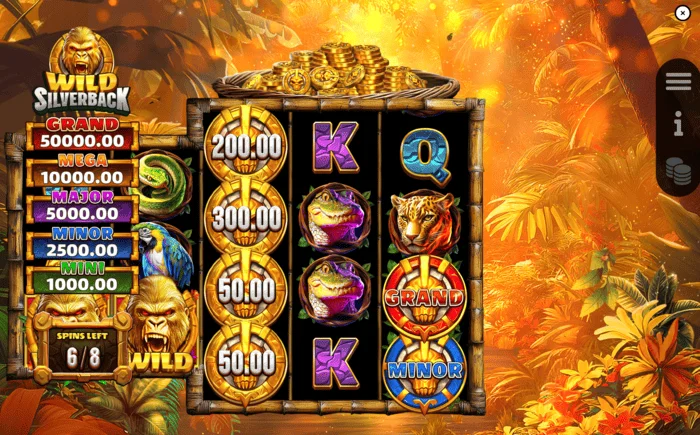 Wild Silverback - peliruutu Free Spins -ilmaiskierrosten aikana